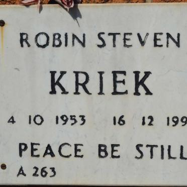 KRIEK Robin Steven 1953-1990