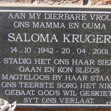 KRUGER Saloma 1942-2001