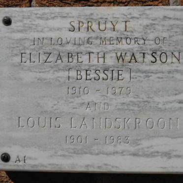 LANDSKROON Louis 1901-1983 :: SPRUYT Elizabeth Watson 1910-1979  