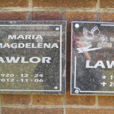 LAWLOR George Henry 1919-2004 &amp; Maria Magdelena 1920-2012