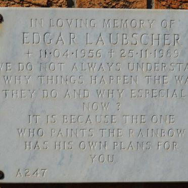 LAUBSCHER Edgar 1956-1989