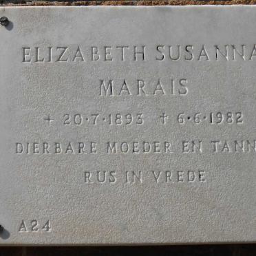 MARAIS Elizabeth Susanna 1893-1982