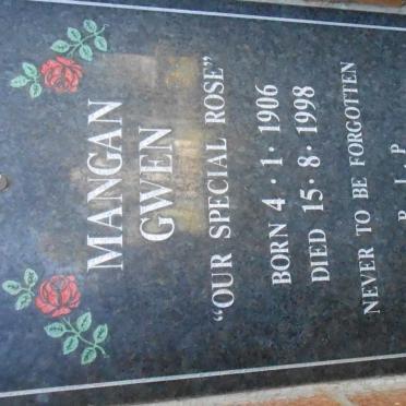 MANGAN Gwen 1906-1998