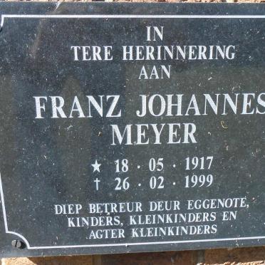 MEYER Franz Johannes 1917-1999