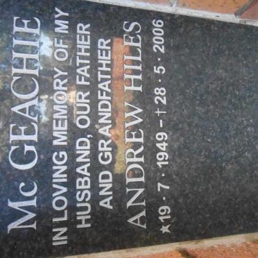 Mc GEACHIE Andrew Hiles 1949-2006