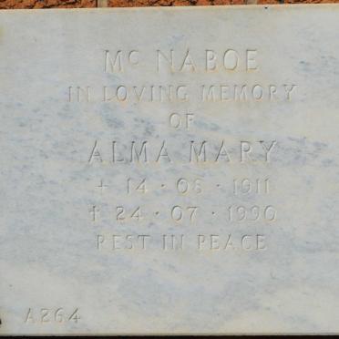Mc NABOE Alma Mary 1911-1990