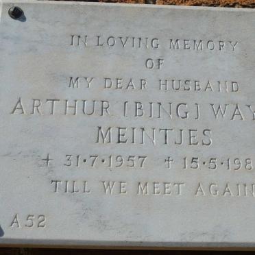 MEINTJES Arthur Wayne 1957-1983