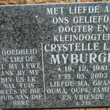 MYBURGH Crystelle Lee 1981-2003