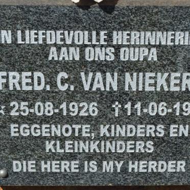 NIEKERK Fred C., van 1926-1999