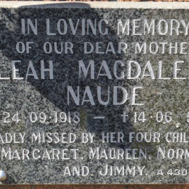 NAUDE Leah Magdalena 1918-1995