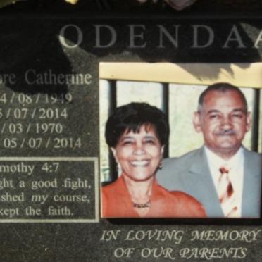 ODENDAAL Peter Isaac Richard 1946- &amp; Lenore Catherine 1949-2014