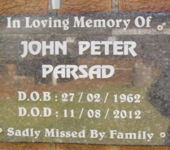 PARSAD John Peter 1962-2012