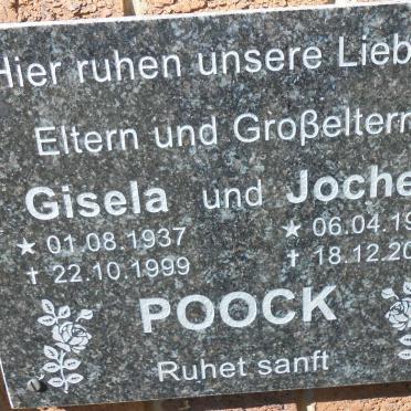 POOCK Jochen 1935-2010 &amp; Gisela 1937-1999