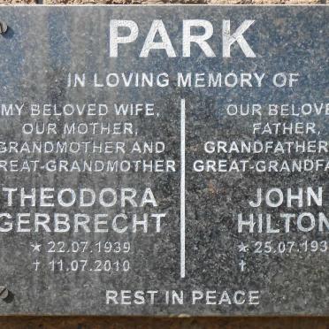 PARK John Hilton 1933- &amp; Theodora Gerbrecht 1939-2010