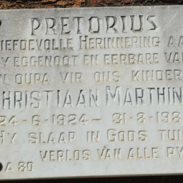 PRETORIUS Christiaan Marthinus 1924-1984