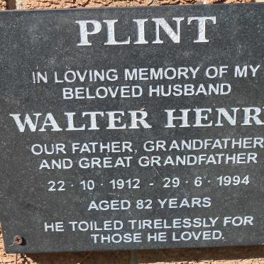 PLINT Walter Henry 1912-1994