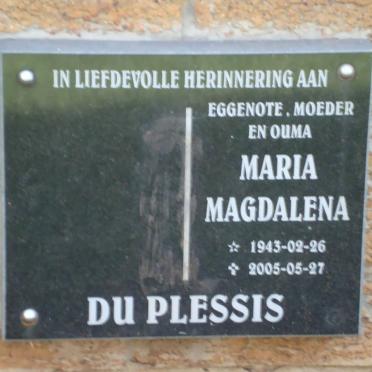 PLESSIS Maria Magdalena, du 1943-2005
