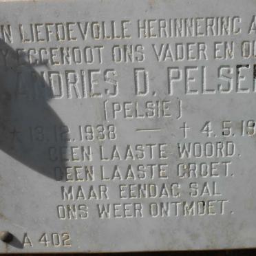 PELSER Andries D. 1938-1991
