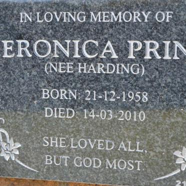 PRING Veronica nee HARDING 1958-2010