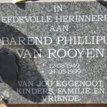 ROOYEN Barend Phillipus, van 1949-1999