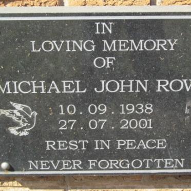 ROWE Michael John 1938-2001