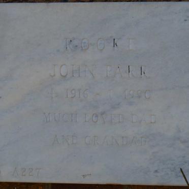 ROOKE John Parr 1916-1990