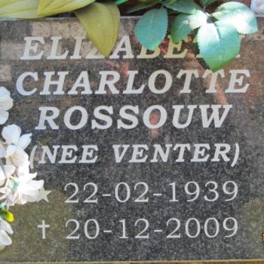ROSSOUW Elizabeth Charlotte nee VENTER 1939-2009
