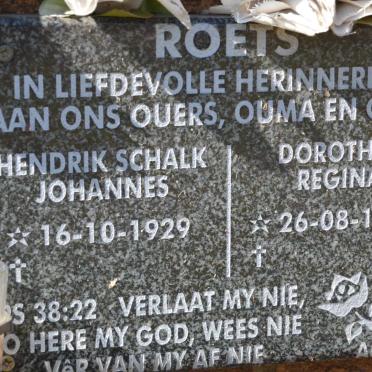ROETS Hendrik Schalk Johannes 1929- &amp; Dorothea Regina 1930-