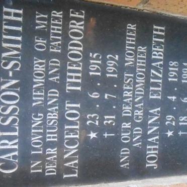 SMITH Lancelot Theodore, Carlsson 1915-1992 &amp; Johanna Elizabeth 1918-1994