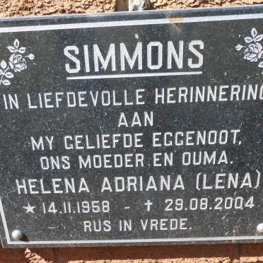 SIMMONS Helena Adriana 1958-2004