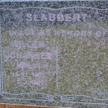SLABBERT Willem Johannes 1905-1995