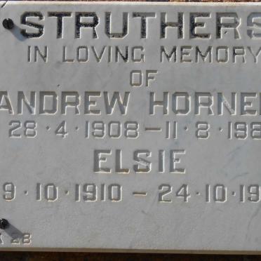 STRUTHERS Andrew Hornell 1908-1982 Elsie 1910-1982