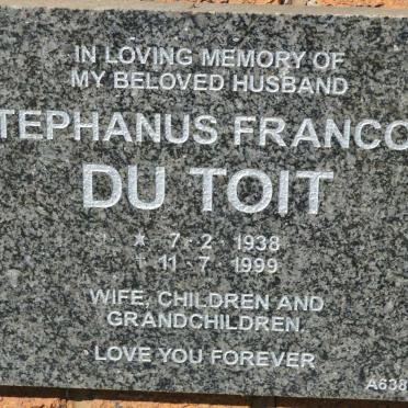 TOIT Stephanus Francois, du 1938-1999
