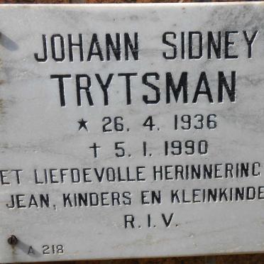 TRYTSMAN Johann Sidney 1936-1990