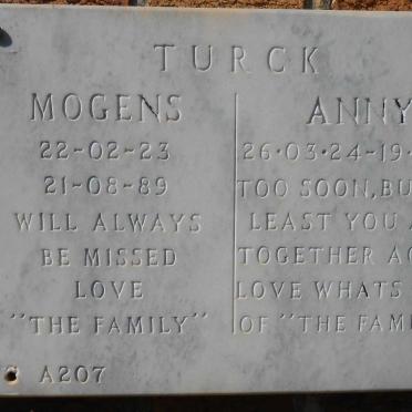 TURCK Mogens 1923-1989 &amp; Anny 1924-1989