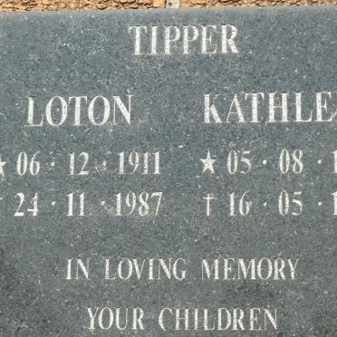TIPPER Loton 1911-1987 &amp; Kathleen 1915-1994