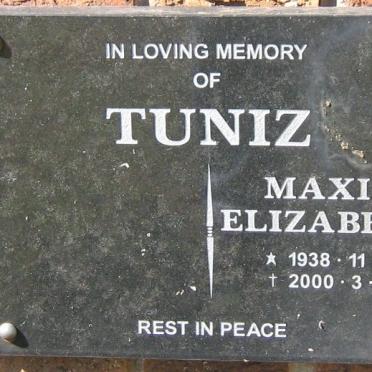 TUNIZ Maxie Elizabeth 1938-2000