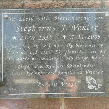 VENTER Stephanus F. 1932-2005
