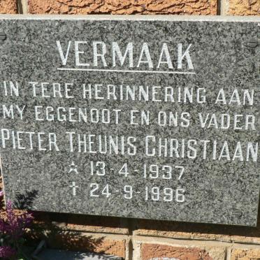 VERMAAK Pieter Theunis Christiaan 1937-1996