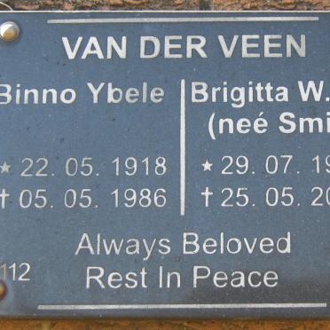 VEEN Binno Ybele, van der 1918-1986 &amp; Brigitta W.J.G. SMIDT 1920-2004