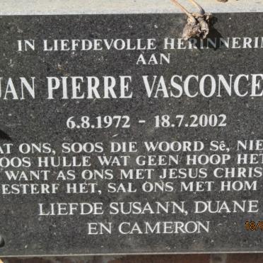 VASCONCELLES Juan Pierre 1972-2002