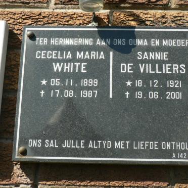 WHITE Cecilia 1899-1987 :: DE VILLIERS Sannie 1921-2001