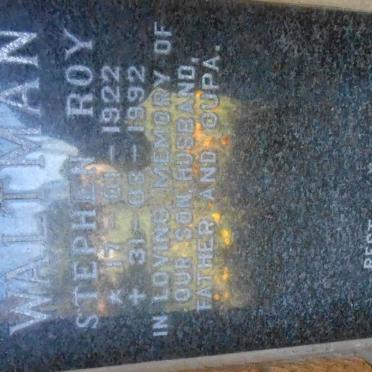 WALTMAN Stephen Roy 1922-1992