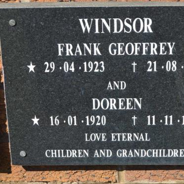 WINDSOR Frank Geoffrey 1923-1982 &amp; Doreen 1920-1993