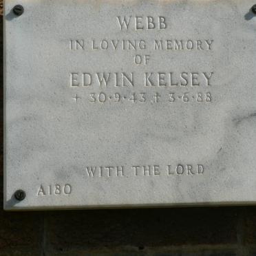 WEBB Edwin Kelsey 1943-1988