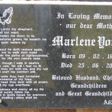 YOUNG Marlene 1935-2003