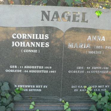 NAGEL Cornilus Johannes 1919-1997 &amp; Anna Maria BURGER 1921-1998