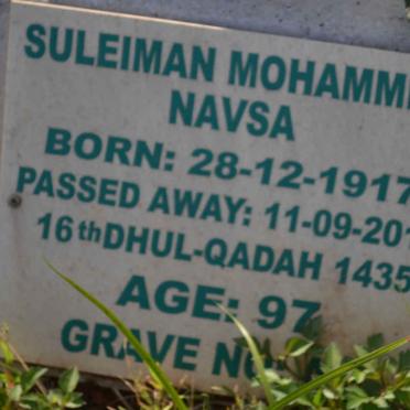 NAVSA Suleiman Mohammed 1917-2014