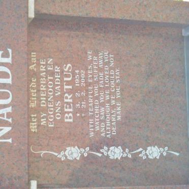 NAUDÉ Bertus 1954-2002
