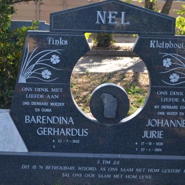 NEL Johannes Jurie 1939-1999 &amp; Barendina Gerhardus 1942-